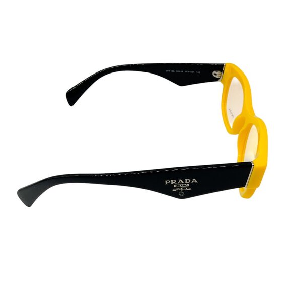 Prada Yellow / Black Plastic Frame Optical RX Eyeglasses - Picture 5 of 10